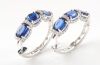 A PAIR OF KYANITE AND DIAMOND HOOP EARRINGS - 4