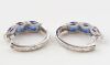 A PAIR OF KYANITE AND DIAMOND HOOP EARRINGS - 5