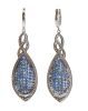 A PAIR OF SAPPHIRE AND DIAMOND EARRINGS - 3
