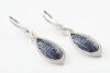 A PAIR OF SAPPHIRE AND DIAMOND EARRINGS - 4