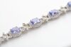 A TANZANITE AND DIAMOND BRACELET - 5