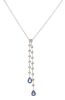 A SAPPHIRE AND DIAMOND NECKLACE - 8