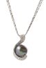 A TAHITIAN PEARL AND DIAMOND PENDANT NECKLACE - 3