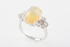 AN OPAL AND DIAMOND RING - 2