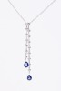 A SAPPHIRE AND DIAMOND NECKLACE - 2