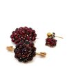 TWO GARNET SET VICTORIAN BROOCHES AND A SINGLE EARRING - 2