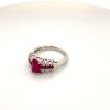 A TREATED RUBY AND DIAMOND RING - 2