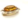 AN ANTIQUE CITRINE BROOCH - 3