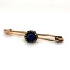 AN ANTIQUE SAPPHIRE AND DIAMOND SET PIN