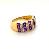 AN AMETHYST AND DIAMOND DRESS RING - 2