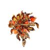 A MID CENTURY CORAL AND TURQUOISE BROOCH - 2