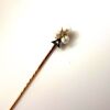 A LARGE ANTIQUE NATURAL PEARL DIAMOND CLOVER STICKPIN - 5