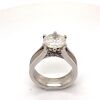 A SOLITAIRE DIAMOND RING - 8