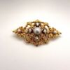 A PEARL AND DIAMOND BROOCH - 2
