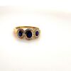 A SAPPHIRE AND DIAMOND CLUSTER RING - 2