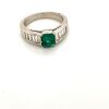 AN EMERALD AND DIAMOND RING - 2