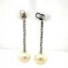 A PAIR OF SOUTH SEA PEARL AND DIAMOND DROP EARRINGS - 9