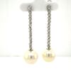 A PAIR OF SOUTH SEA PEARL AND DIAMOND DROP EARRINGS - 13