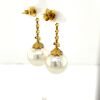 A PAIR OF SOUTH SEA PEARL AND DIAMOND EARRINGS - 4