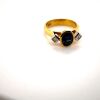 A SAPPHIRE AND DIAMOND RING - 2