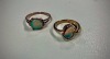 TWO OPAL SET DRESS RINGS - 2