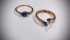 TWO GEM SET DRESS RINGS - 2