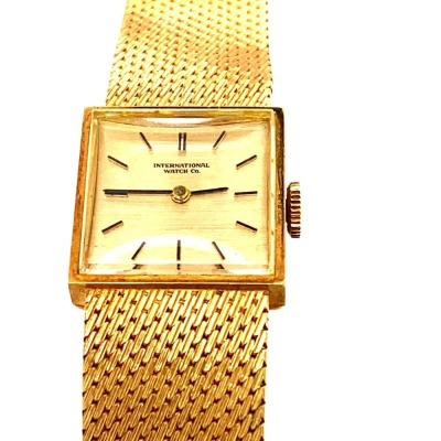 A LADIES IWC GOLD WRISTWATCH