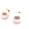 A PAIR OF SOUTH SEA PEARL SET STUD EARRINGS