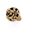 AN ONYX AND DIAMOND RING - 4