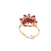 A RUBY AND DIAMOND DRESS RING - 3
