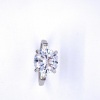 A CUBIC ZIRCONIA SET DRESS RING - 2