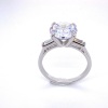 A CUBIC ZIRCONIA SET DRESS RING - 4