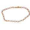 A GOLD BOX LINK BRACELET