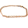 A GOLD FANCY LINK BRACELET - 3