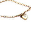 A GOLD BRACELET TO HEART PADLOCK - 3