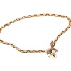 A GOLD BRACELET TO HEART PADLOCK