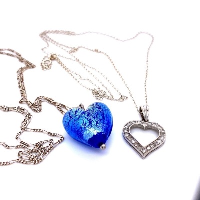 TWO HEART PENDANT NECKLACES