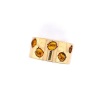 A CITRINE SET DRESS RING - 3