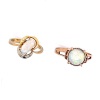 TWO OPAL SET DRESS RINGS - 3