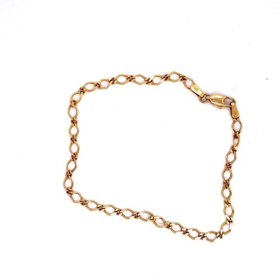 A GOLD FANCY LINK BRACELET