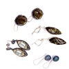 FOUR PAIRS OF SILVER GEM SET EARRINGS - 2