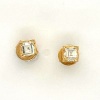 A PAIR OF DIAMOND STUD EARRINGS - 2