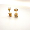 A PAIR OF DIAMOND STUD EARRINGS - 5