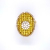 A YELLOW SAPPHIRE AND DIAMOND RING - 11