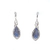 A PAIR OF SAPPHIRE AND DIAMOND EARRINGS - 5