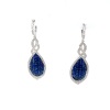 A PAIR OF SAPPHIRE AND DIAMOND EARRINGS - 6
