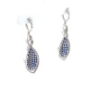 A PAIR OF SAPPHIRE AND DIAMOND EARRINGS - 7