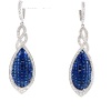 A PAIR OF SAPPHIRE AND DIAMOND EARRINGS