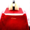 A LADIES CARTIER TANK GOLD WRISTWATCH - 6