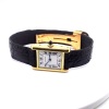 A LADIES CARTIER TANK GOLD WRISTWATCH - 8